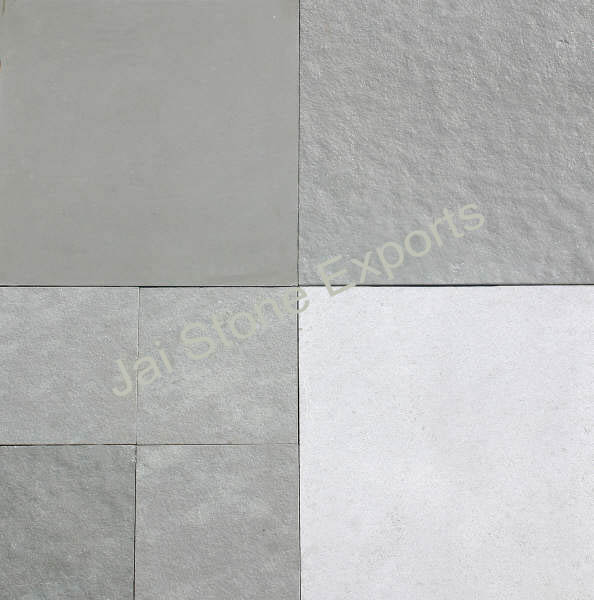 Indian Blue Limestone flooring , paving honed, natural tiles and pavers.